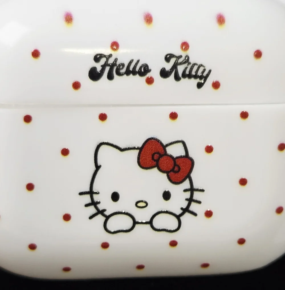 Hello Kitty AirPods Pro Gen 2 Case Red Polka Dot Cat Charm Sanrio Tech Accessory